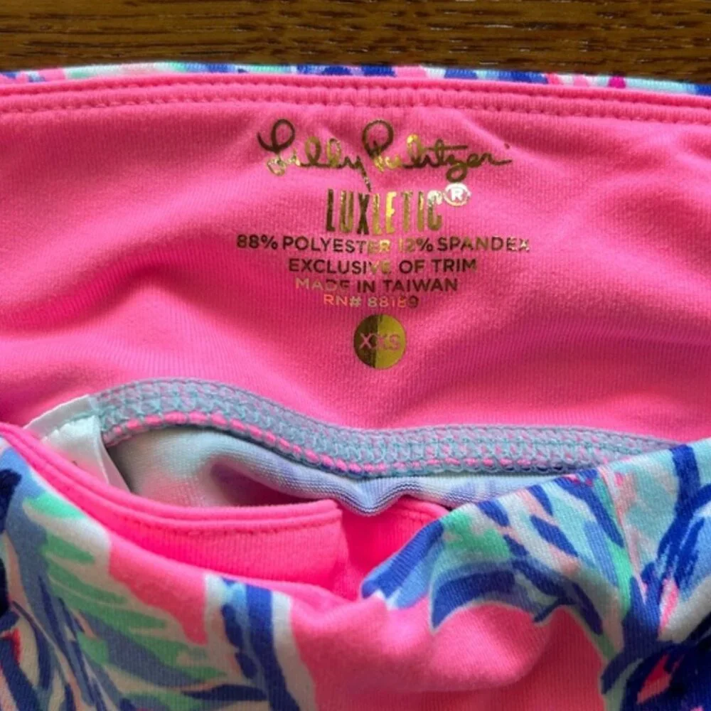LILLY PULITZER Legging Luxletic Crop Pink weekender cabana cocktail Cutout xxs